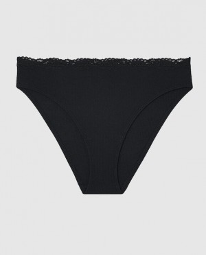Women's La Senza Bikini Panty Underwear Black | 4LCixV5O