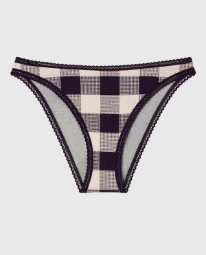 Women's La Senza Bikini Panty Underwear Festive Check | XacRX7z3