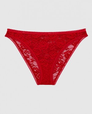 Women's La Senza Bikini Panty Underwear Red | Neim5L99