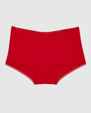 Women's La Senza Boyshort Panty Underwear Red | 4URqIPZj