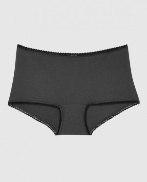 Women's La Senza Boyshort Panty Underwear Black | 1dTcfCid