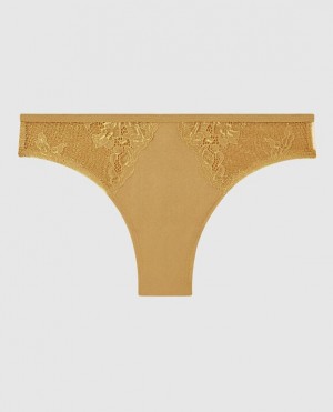 Women's La Senza Cheeky Panty Underwear Gold | QJ14xjud