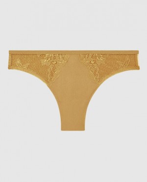 Women's La Senza Cheeky Panty Underwear Gold | EuOTsK5S