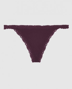 Women's La Senza G-String Panty Underwear Purple | XUGasmLn