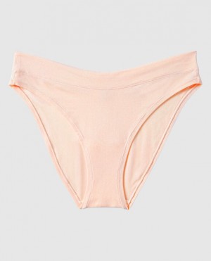 Women's La Senza High Leg Bikini Panty Underwear Pink | hEs3Iayv