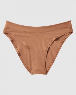 Women's La Senza High Leg Bikini Panty Underwear Caramel Kiss | eEE2J0XL