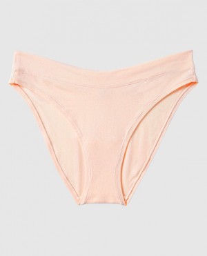 Women's La Senza High Leg Bikini Panty Underwear Pink | 476LLote