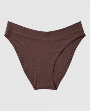 Women's La Senza High Leg Bikini Panty Underwear Beige | N3iTWTuT