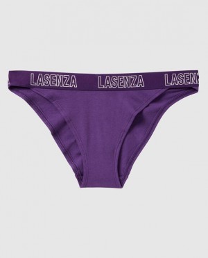 Women's La Senza High Leg Cheeky Panty Underwear Purple | OQ2bmEVi