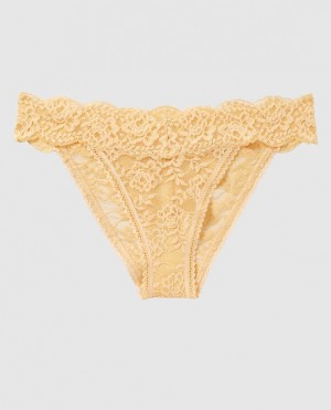 Women's La Senza High Leg Cheeky Panty Underwear Light Yellow | Bk1UUfEd