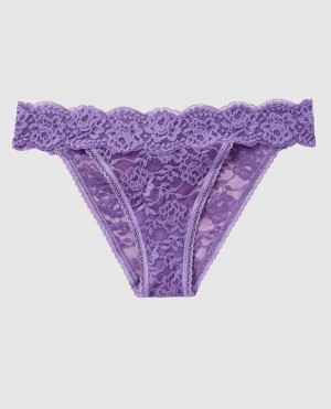 Women's La Senza High Leg Cheeky Panty Underwear Purple | udhQOfmx