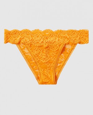 Women's La Senza High Leg Cheeky Panty Underwear Yellow | C3uAVwuC