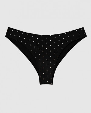 Women's La Senza High Leg Cheeky Panty Underwear Black | Gipr14fM