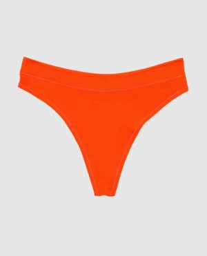 Women's La Senza High Leg Thong Panty Underwear Hot Glow | 4zN0EeR5