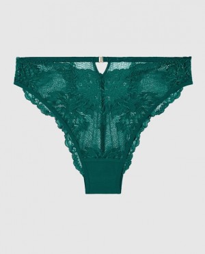 Women's La Senza High Waist Cheeky Panty Underwear Green | VoPxmMNf