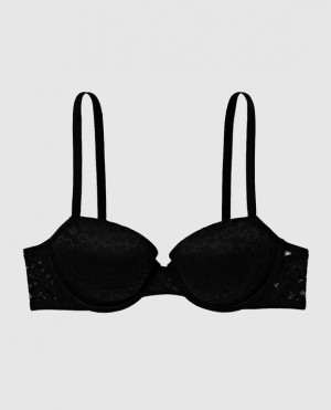 Women's La Senza Lightly Lined Demi Bras Black | shLTGKHk