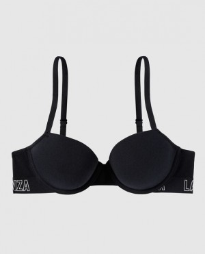 Women's La Senza Lightly Lined Demi Bras Black | fwhILjPi