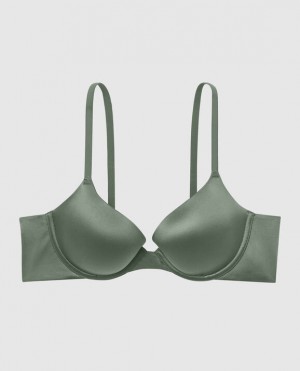 Women's La Senza Lightly Lined Demi Bras Dark Forest | 9fE5OTMR