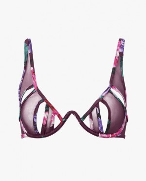 Women's La Senza Mesh Bra Lingerie Purple | d93p9w4Y