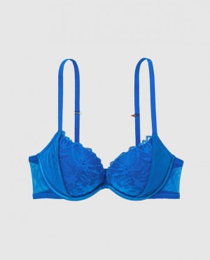 Women's La Senza Push Up Bras Deep Blue | E4XbA60u