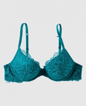 Women's La Senza Push Up Plunge Bras Tahitian Tide | ARPzeTgX