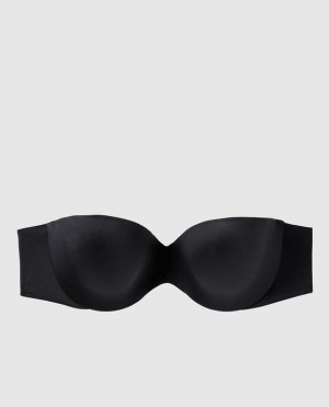 Women's La Senza Strapless Lightly Lined Bras Black | TqfXXEBw