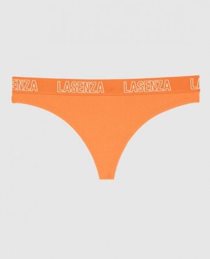 Women's La Senza Thong Panty Underwear Apricot | 1z52UNOx