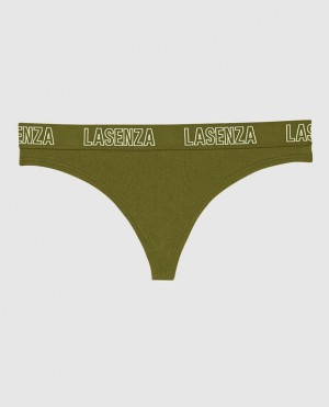 Women's La Senza Thong Panty Underwear Avocado | N5MlAQCs