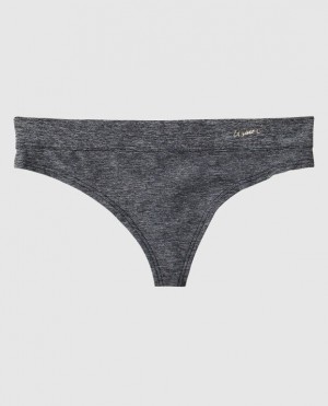 Women's La Senza Thong Panty Underwear Black | iZAxEqIN