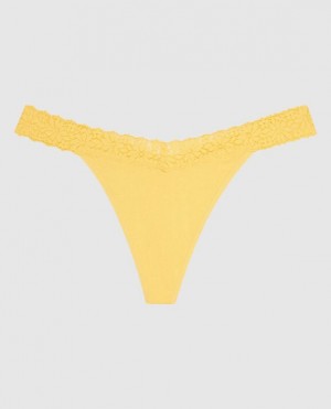 Women's La Senza Thong Panty Underwear Cream | wwYIjyBI