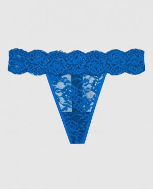 Women's La Senza Thong Panty Underwear Deep Blue | kiCf1tvb