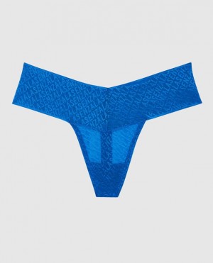 Women's La Senza Thong Panty Underwear Deep Blue | mpp4ryUz