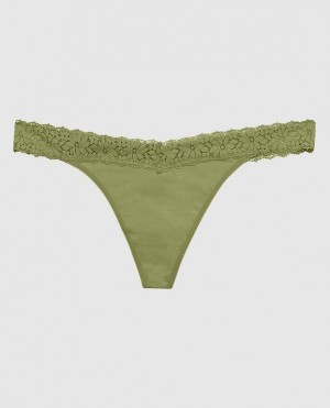 Women's La Senza Thong Panty Underwear Fern | CYkjdSN1