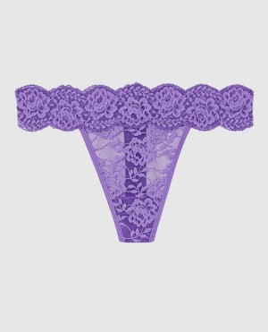 Women's La Senza Thong Panty Underwear Flower | I5o0spqx