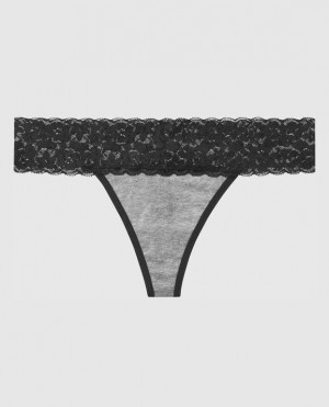Women's La Senza Thong Panty Underwear Grey | RHYDMy3Z