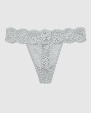 Women's La Senza Thong Panty Underwear Grey | E6uUnFfq