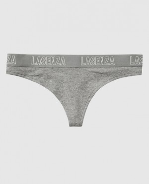 Women's La Senza Thong Panty Underwear Grey | 69KG0Jw1