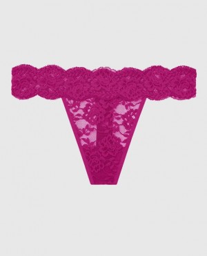 Women's La Senza Thong Panty Underwear Pink | M200EGZz