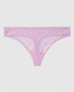 Women's La Senza Thong Panty Underwear Purple | 2zFe9klQ