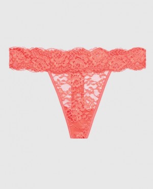 Women's La Senza Thong Panty Underwear Red | Z8P6PfOh