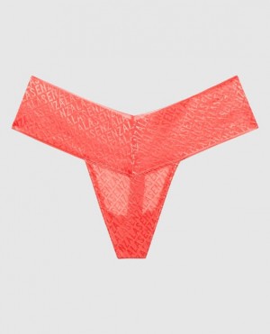 Women's La Senza Thong Panty Underwear Red | mtz2c5XO