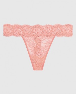 Women's La Senza Thong Panty Underwear Strawberry Ice | sGXgP09r