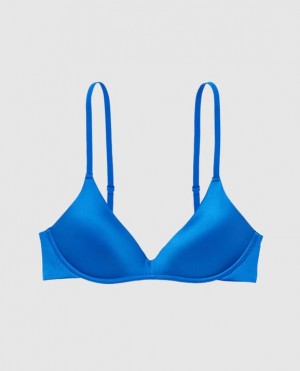 Women's La Senza Wireless Light Push Up Bras Deep Blue | iinu0FQ9