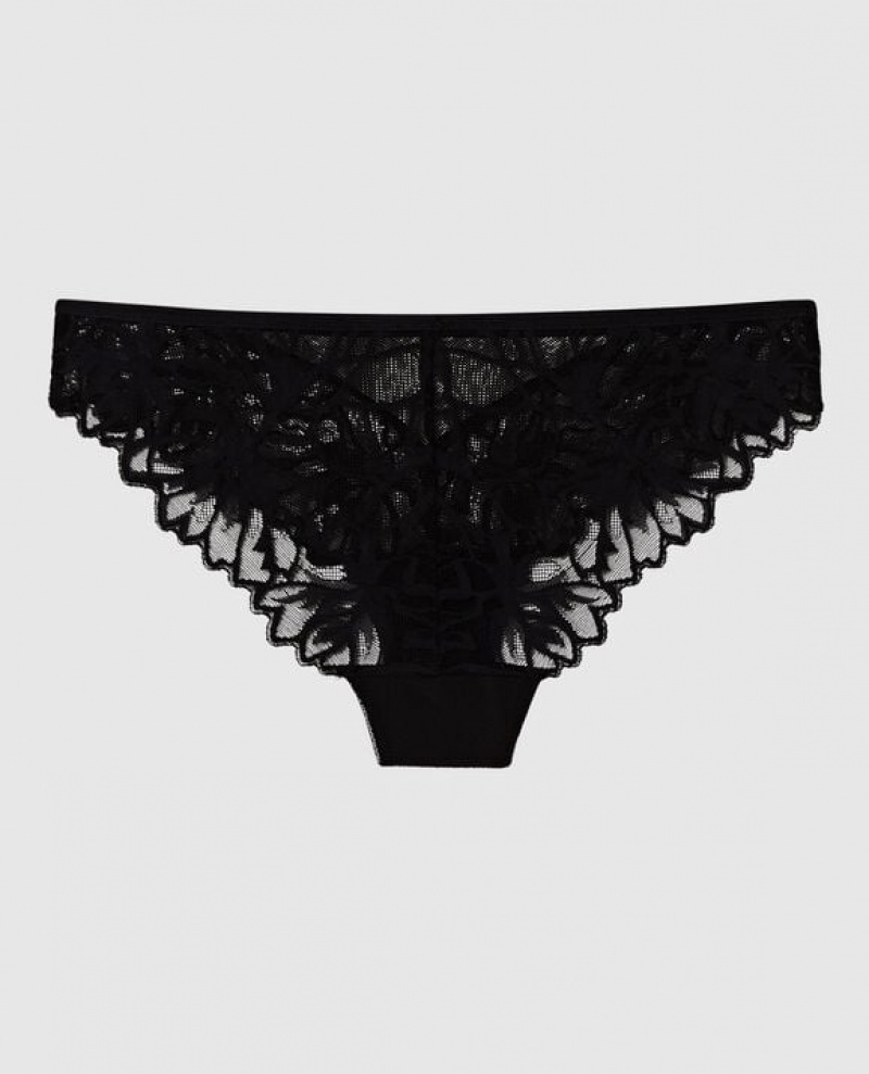 Women's La Senza Bikini Panty Underwear Black | Hmohhqgm
