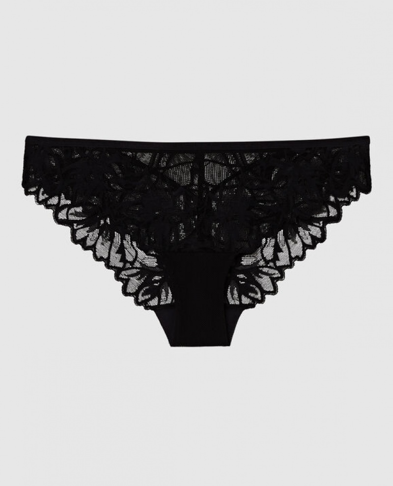Women\'s La Senza Bikini Panty Underwear Black | Hmohhqgm