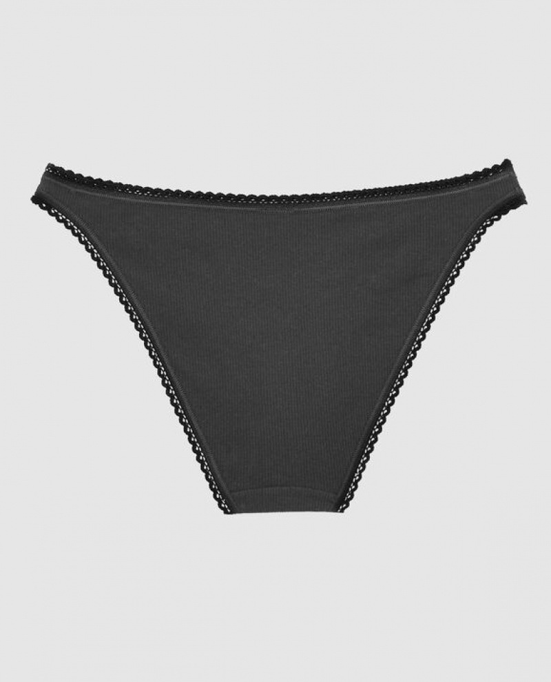 Women's La Senza Bikini Panty Underwear Black | nhwQXm23