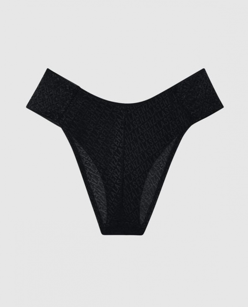 Women's La Senza Bikini Panty Underwear Black | jbluYO9B