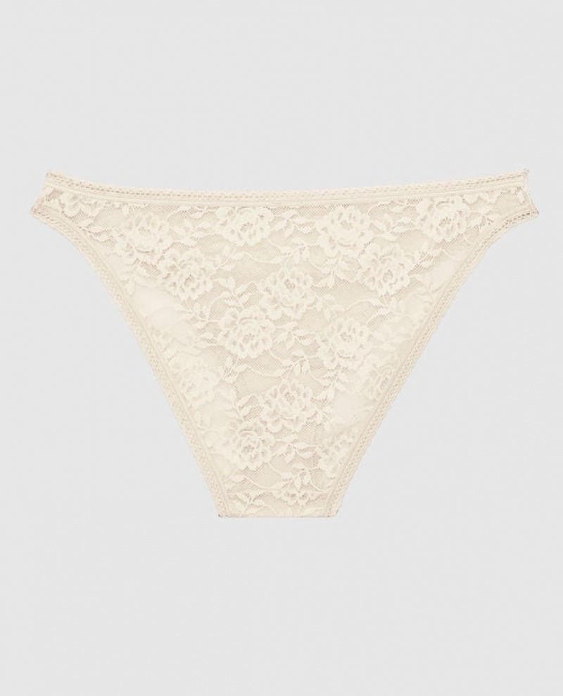 Women's La Senza Bikini Panty Underwear Pearl | Rne9MtmP