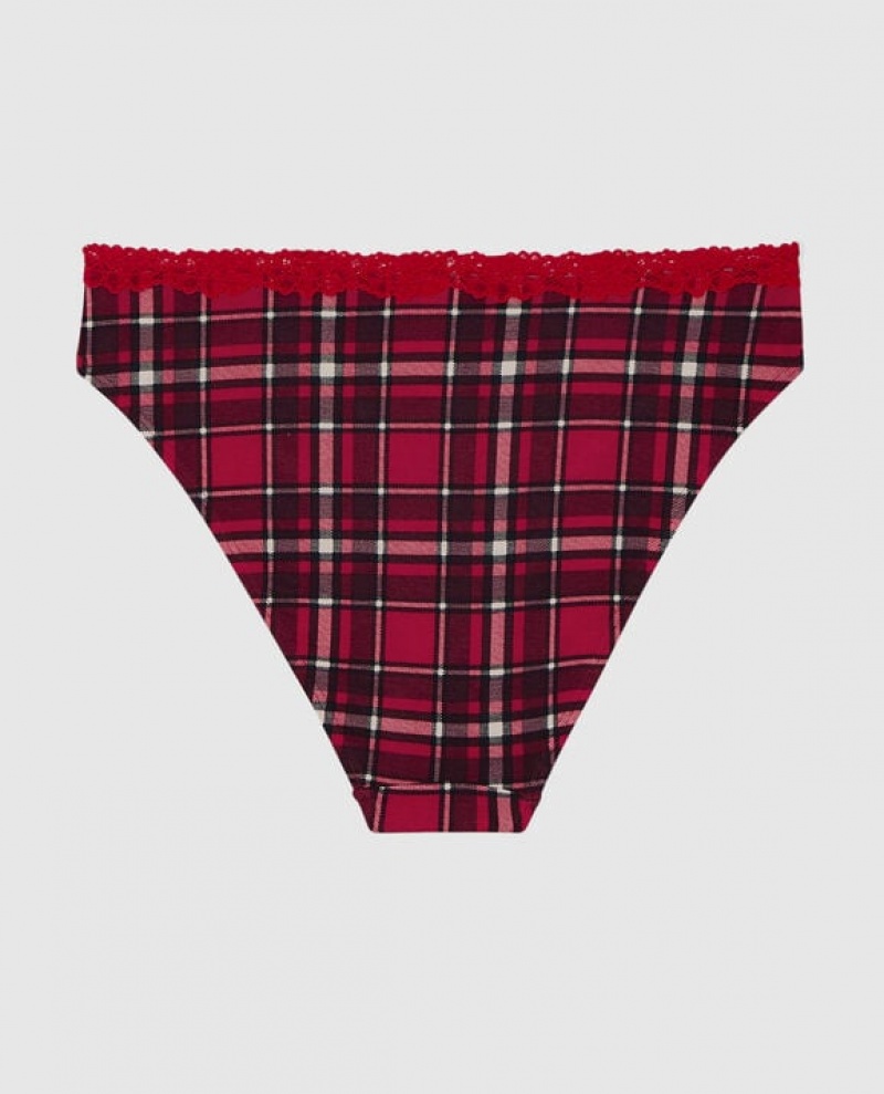 Women's La Senza Bikini Panty Underwear Party Plaid | RhcNOdel