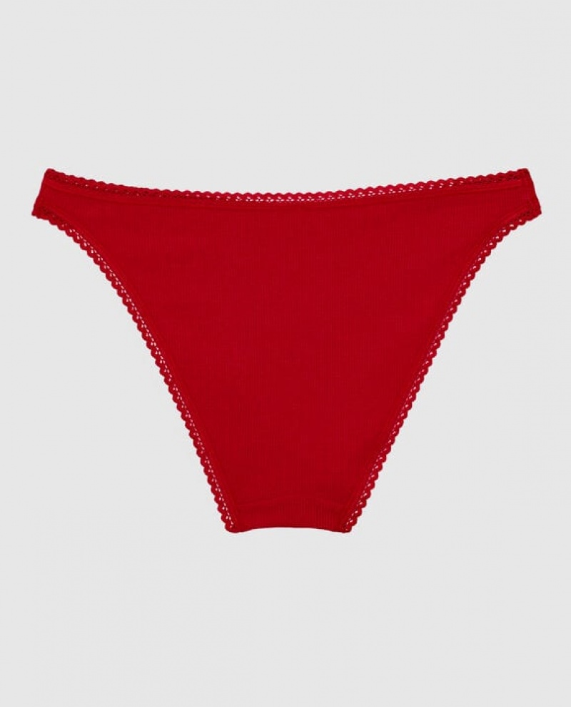 Women's La Senza Bikini Panty Underwear Red | 5Gp32zVw